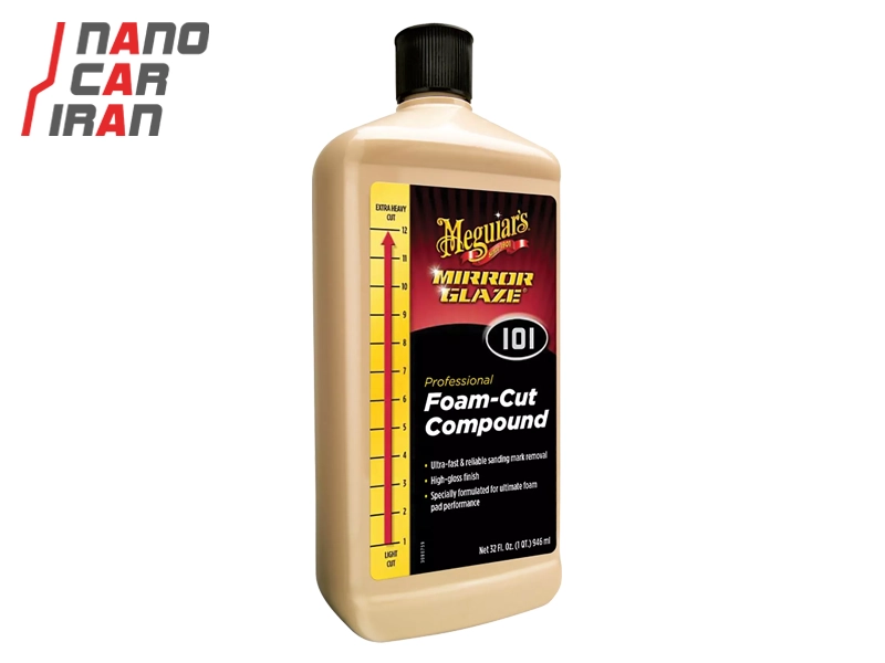 پولیش خیلی زبر 101 مگوایرز 1 لیتری Meguiars Mirror Glaze Foam-Cut Compound M101